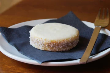 Papier Peint photo Buenos Aires Alfajores are a typical sweet from several Latin American countries and are characterized by obtaining a rounded shape and being filled with sweet cream.