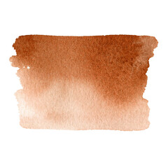 Brown watercolor stain, decorative element