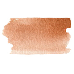 Brown watercolor stain, decorative element