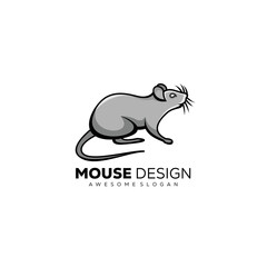 mouse design illustration vector logo template