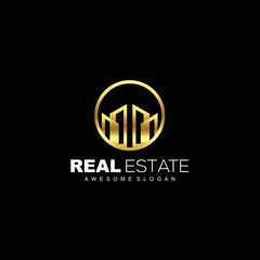 real estate design elegant logo template