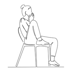 girl sitting on a chair