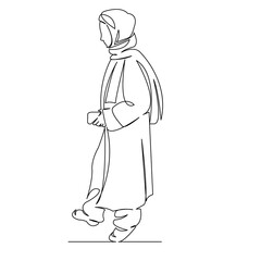 Fototapeta na wymiar muslim girl in coat