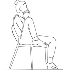 girl sitting on a chair