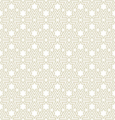 Seamless arabic geometric ornament in brown color.