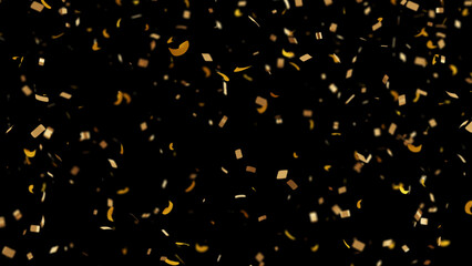 Golden Confetti Celebration Congratulations Transparent Decoration Party Event