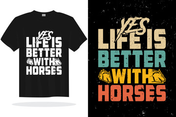 Modern typography inspirational lettering quotes vector horse t shirt design