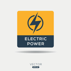 Creative (Electric power) Icon, Vector sign.