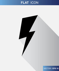 Lightning Icon Vector Logo Design Template.Lightning icons on grey background.