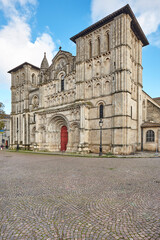 Fototapeta na wymiar Sainte croix abbey. Medieval church in Bordeaux city center. France