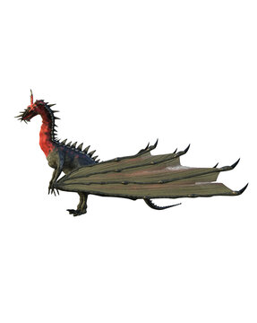 red dragon 3d render