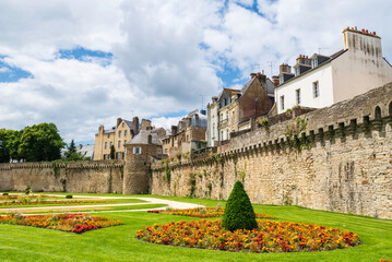 Fototapeta na wymiar Le jardin des Remparts, Vannes/Gwened. Bretagne, France