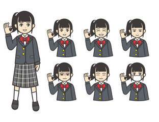 ブレザー  女子学生 OK 01