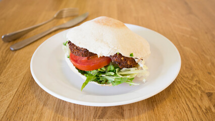 Faláfel or falafel​ is a chickpea or broad bean croquette. It is usually consumed in the Middle East.