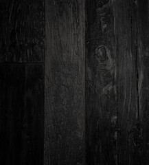 Black Wood Wall Texture Dark Old Vintage Background