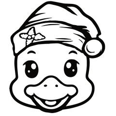Baby Duck Christmas Santa Hat 