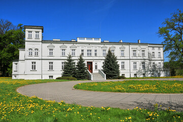 A neo-renaissance palace from the 19th century, rebuilt in 1922. Koszewko, West Pomeranian Voivodeship, Poland.