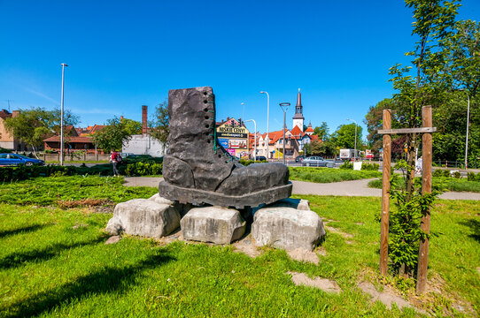 Combat Boot Monument, Jarocin, Greater Poland Voivodeship, Poland