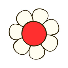 Flower. Valentine's Day. Flat icon. Vector illustration