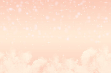 Fabulous background of pink sky and clouds. Background Material Dream Sweet Cotton Candy