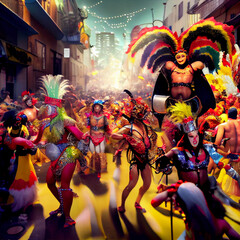 Fototapeta na wymiar Brazil Carnival Dancers
