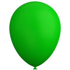 green balloon 3d illustration