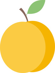 Flat peach icon
