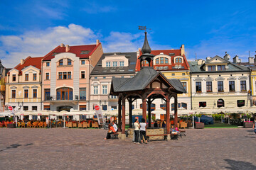 Historic well in the market square in Rzeszow, Subcarpathian Voivodeship, Poland