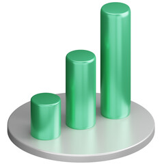 3d render of growth chart