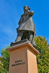 Monument of Adam Mickiewicz in Rzeszow, Subcarpathian Voivodeship, Poland