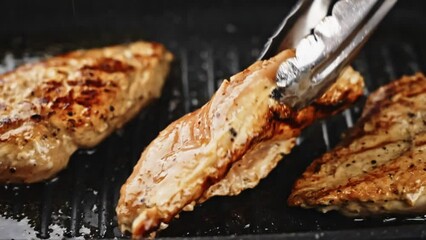 Delicious fried chicken breast video - Powered by Adobe