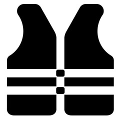 Logo vacaciones de verano. Icono plano aislado chaleco salvavidas