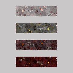 Washi tape sticker set, noble gray shades