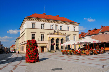 Town hall in Zlotoryja, Lower Silesian Voivodeship, Poland.