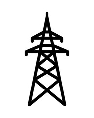 Electrician flat line icon. Outline sign for mobile concept and web design, store.