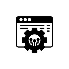 API icon in vector. Logotype