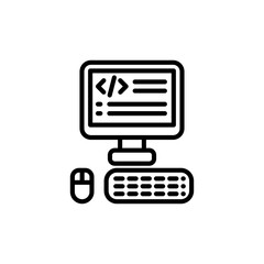 Programming Screen icon in vector. Logotype