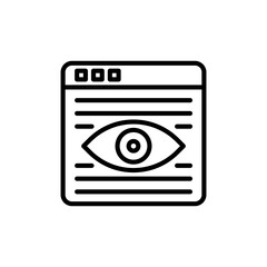 Site Visualization icon in vector. Logotype