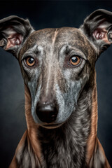 Obraz na płótnie Canvas Portrait of a greyhound dog