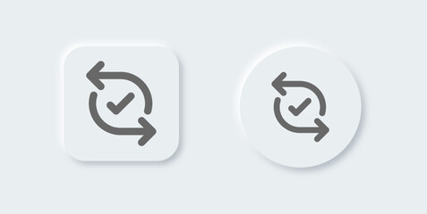 Pair solid icon in neomorphic design style. Paired signs vector illustration.