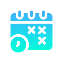 Obraz premium deadlines flat gradient icon