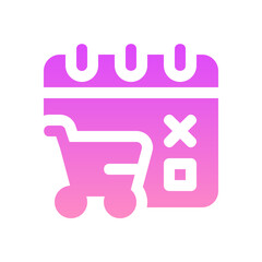 shooping cart flat gradient icon