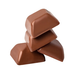 Brown chocolate pieces