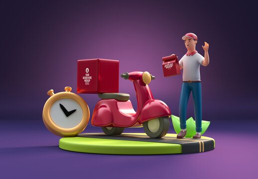 Fast Delivery Food Mockup