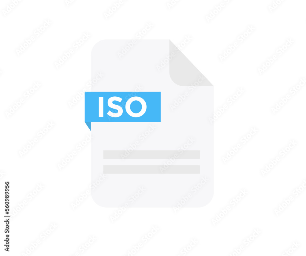 Poster file format iso logo design. document file icon. element for applications, web sites & data services