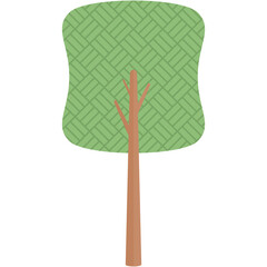 Flat Square Themed Tree Nature Aesthetic Collection
