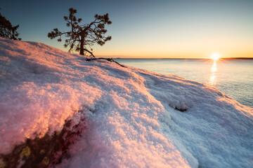 sunrise at Swedish Baltic sea