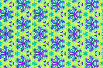 Fototapeta premium Colorful geometric symmetrical pattern design