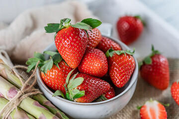 frische Erdbeeren Close-Up
