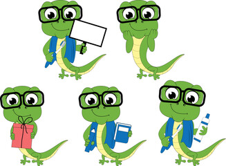 cute lizard animal cartoon illustration